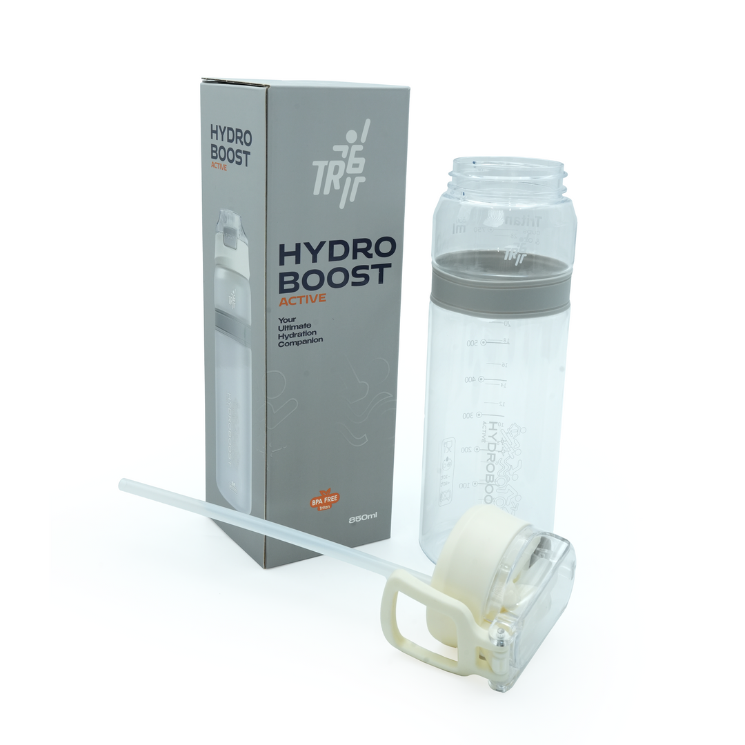 TR6 Hydro Boost Active  Water Bottle| Transparent Tritan |BPA- Free| Push-Lid with Straw | Leak-Proof, Lightweight, Shatter-Resistant
