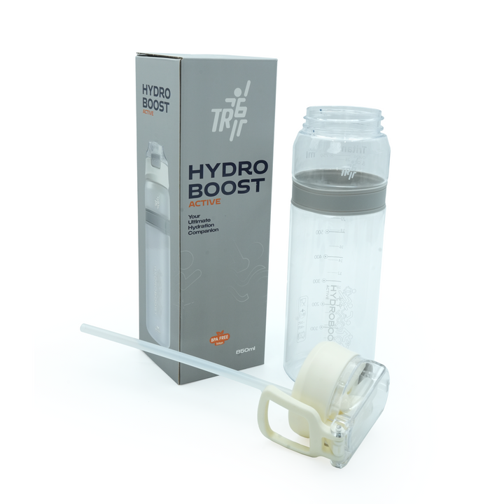 TR6 Hydro Boost Active  Water Bottle| Transparent Tritan |BPA- Free| Push-Lid with Straw | Leak-Proof, Lightweight, Shatter-Resistant