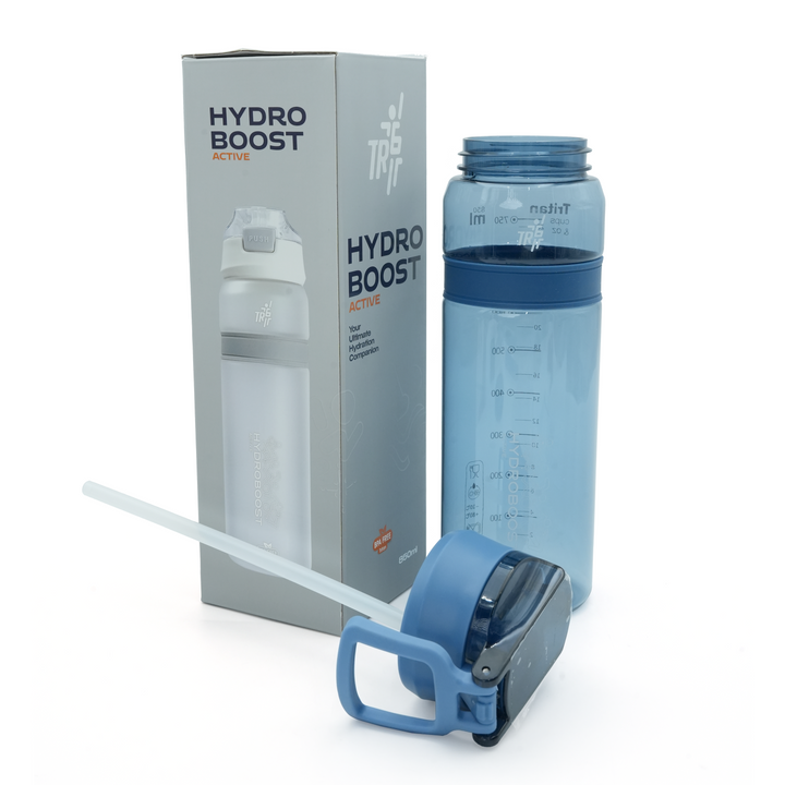 TR6 Hydro Boost Active  Water Bottle| Transparent Tritan |BPA- Free| Push-Lid with Straw | Leak-Proof, Lightweight, Shatter-Resistant
