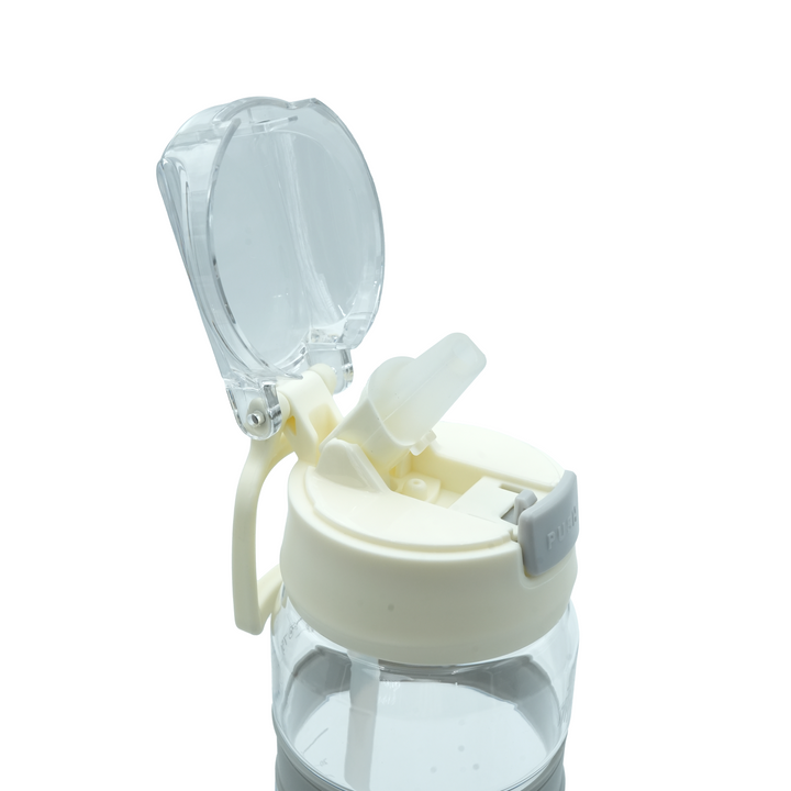 TR6 Hydro Boost Active  Water Bottle| Transparent Tritan |BPA- Free| Push-Lid with Straw | Leak-Proof, Lightweight, Shatter-Resistant