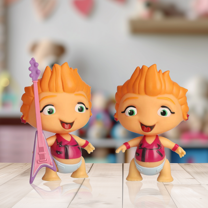 Toy Plus Mini Beat Power Rockers Wat con Guitarra – Articulated Action Figure with Musical Instrument – Discovery Kids Collectible Toy for Children Ages 3+ – Includes Wat Character & Guitar Accessory – Based on Popular Animated Series