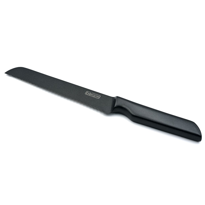BERAM 8 Inch Bread Knife Titanium Black Coated 3CR13 Premium Stainless Steel Serrated Blade with SS430 Handle Sleek Durable Slicer for Bread  Baked Goods Crusty Loaves