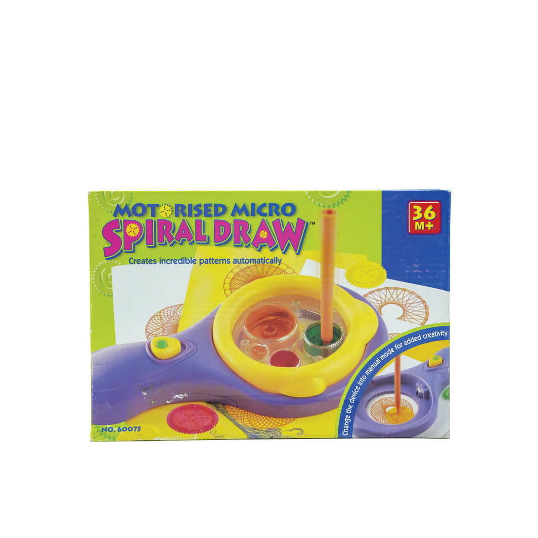Unimax Motorised Micro Spiral Draw – Automatic Pattern Drawing Art Toy for Kids 36M+ | Electric Spirograph Set with Gears & Pens | Encourages Creativity & Fine Motor Skills | Manual Mode for Custom Designs | Fun STEM Activity for Early Learners