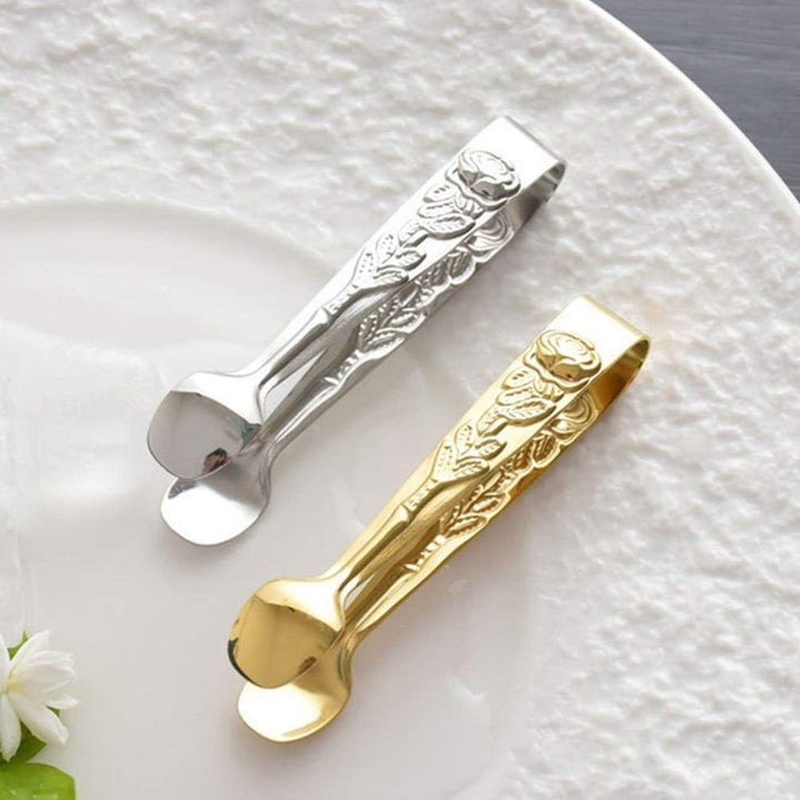 Sugar Tongs with Rose Design