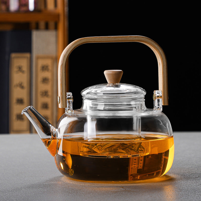 900ml Top Handle Glass Teapot