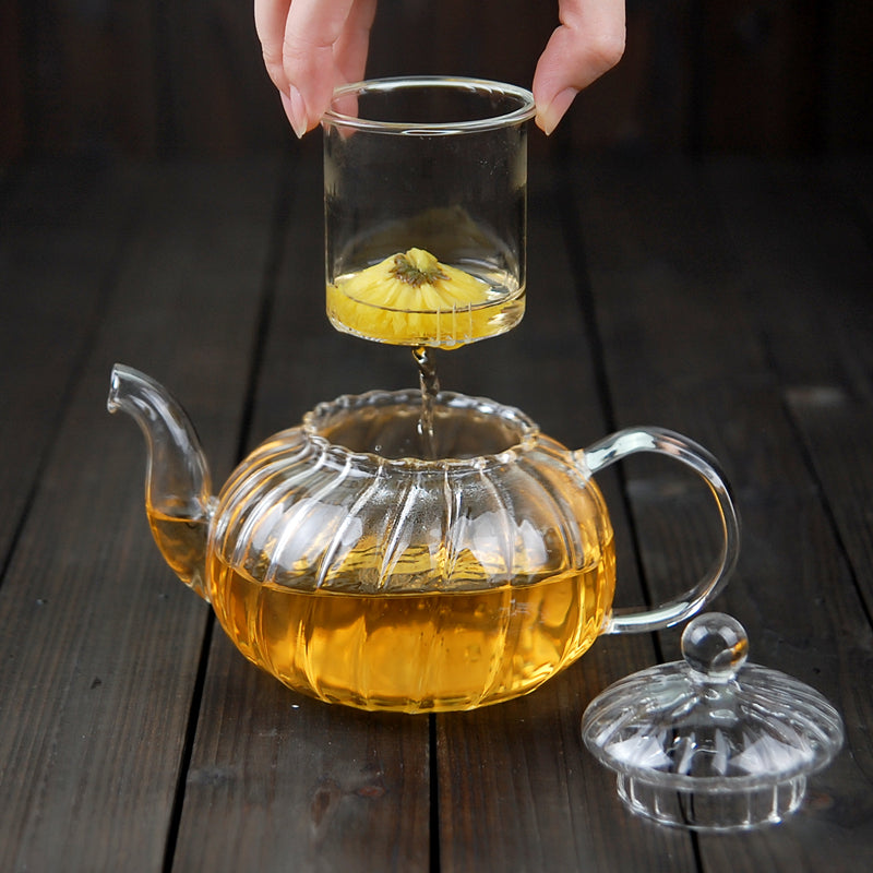Full Glass Glass Teapot 600ml