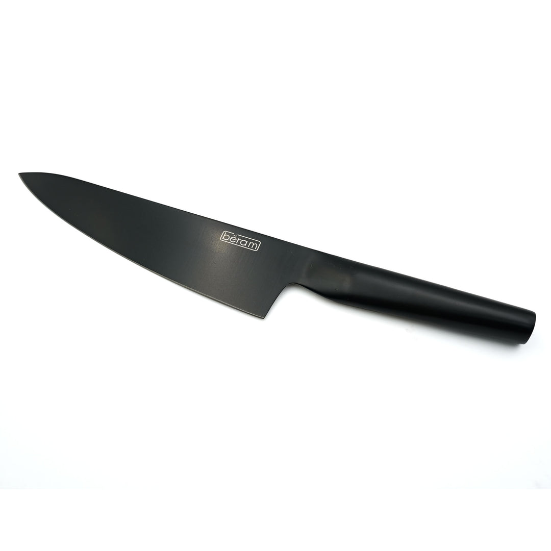 BERAM 8 Inch Chef Knife Black Oxide Coated Stainless Steel 3CR 13 Blade with SS430 Handle and Scratch Resistant Coating for Smooth Cutting Stylish and Durable Kitchen Essential