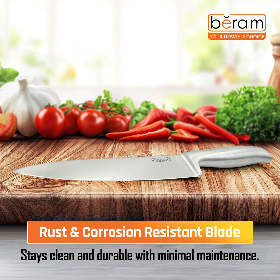 BERAM 8 Inch Professional Chef Knife with SS430 Handle 3CR13 Stainless Steel Blade  Precision Kitchen Knife for Chopping Slicing Mincing Cutting Professional Durable Elegant Design Cooking Essential