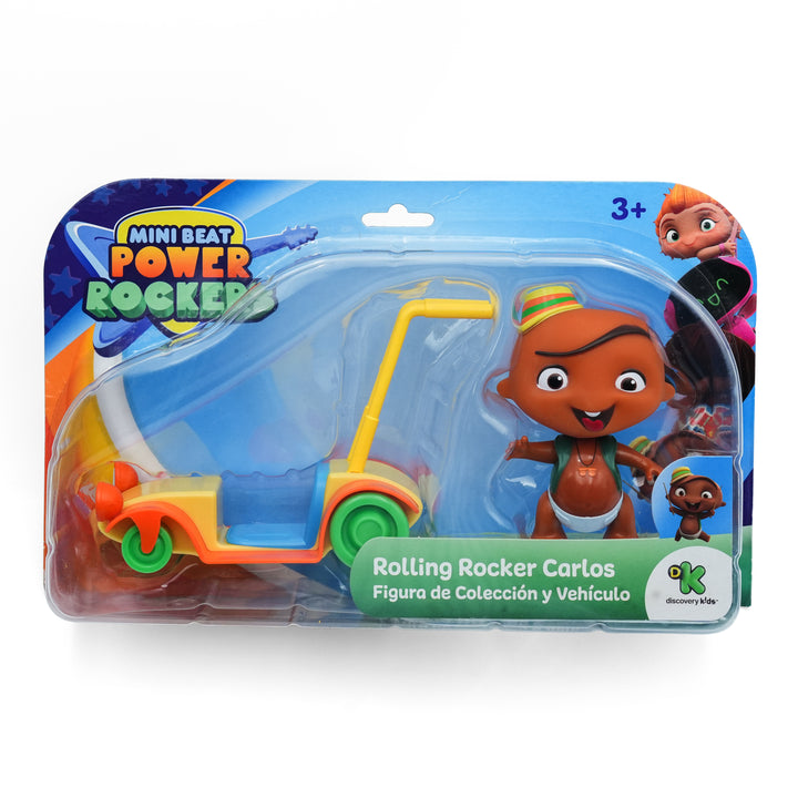 Toy Plus Mini Beat Power Rockers Carlos Super Set – 3-Pack: Carlos con Bongos Figure, Rolling Rocker Carlos Vehicle Playset & Carlos Rocking Babies Sound-Motion Doll – Discovery Kids Official Musical Collector Bundle for Kids Ages 3+