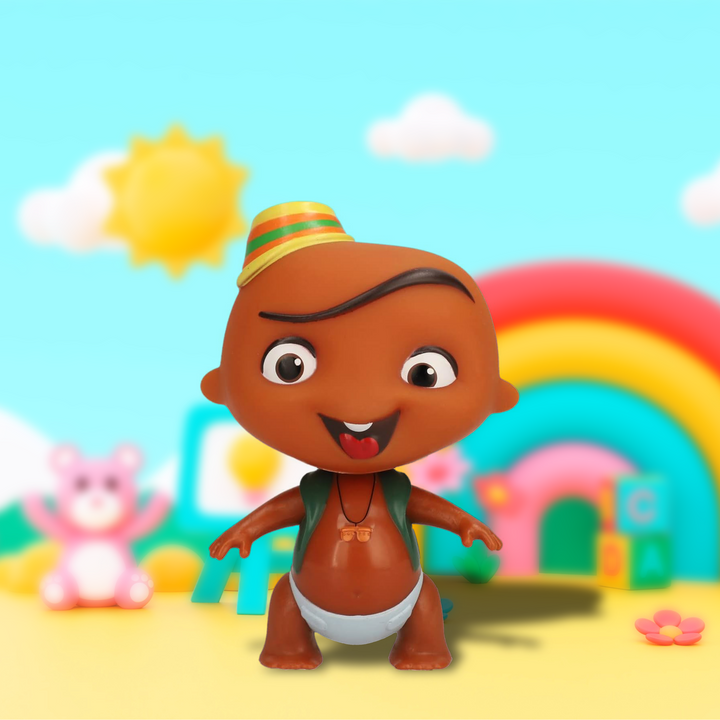 Toy Plus Mini Beat Power Rockers Carlos Rolling Rocker – Interactive Drummer Baby Doll with Sound, Head Movement & Rolling Vehicle – Official Discovery Kids Collectible – Musical Pop‑and‑Play Action Figure for Ages 3+