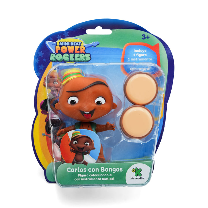 Toy Plus Mini Beat Power Rockers Carlos Super Set – 3-Pack: Carlos con Bongos Figure, Rolling Rocker Carlos Vehicle Playset & Carlos Rocking Babies Sound-Motion Doll – Discovery Kids Official Musical Collector Bundle for Kids Ages 3+