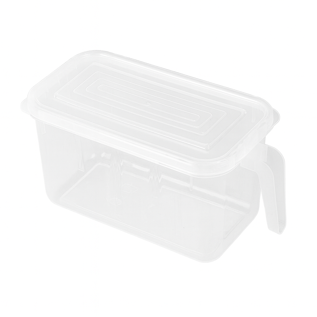 Beram Multi-Purpose Fridge Storage Box – Airtight Vegetable & Fruit Container PP Container with Locking Lid Refrigerator Pantry & Kitchen Organizer Box Stackable Fresh Storage Container