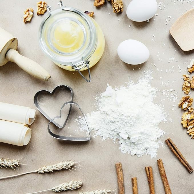 Biscuit and Cookie Cutter Stainless Steel Mould - 12 Pieces