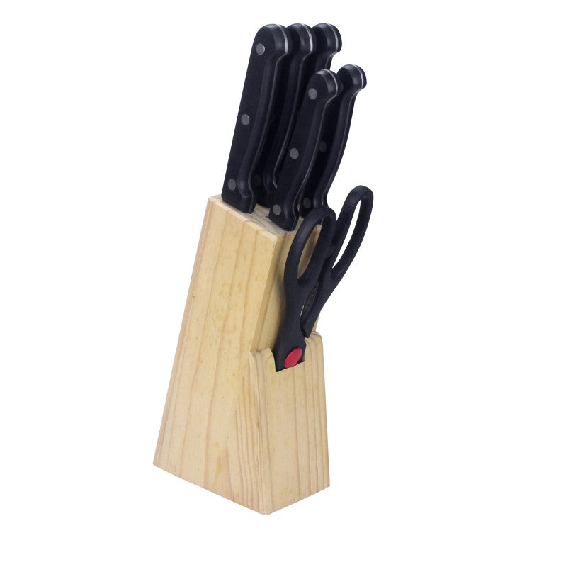 7 Pieces Wooden Block Knife Set