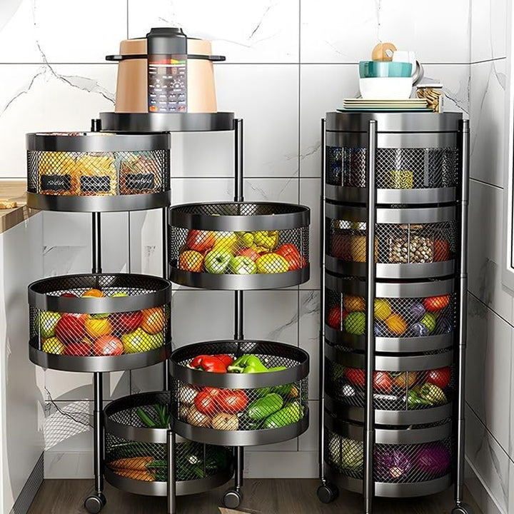 Movable 5-Tier Metal Rack