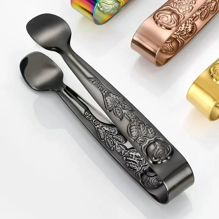 Sugar Tongs with Rose Design
