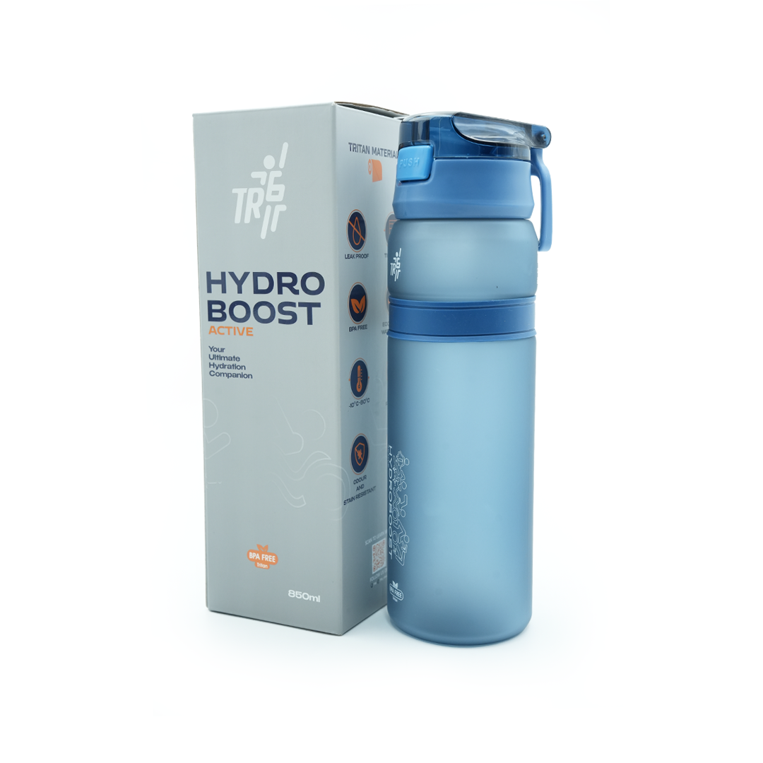 TR6 Hydro Boost Active Water Bottle | Frosted Tritan | BPA-Free | Leak-Proof with Push-Button Lid & Straw | Odor-Resistant, Lightweight, Shatter-Resistant | Eco-Friendly Sports Bottle for Gym, Office & Outdoor Use