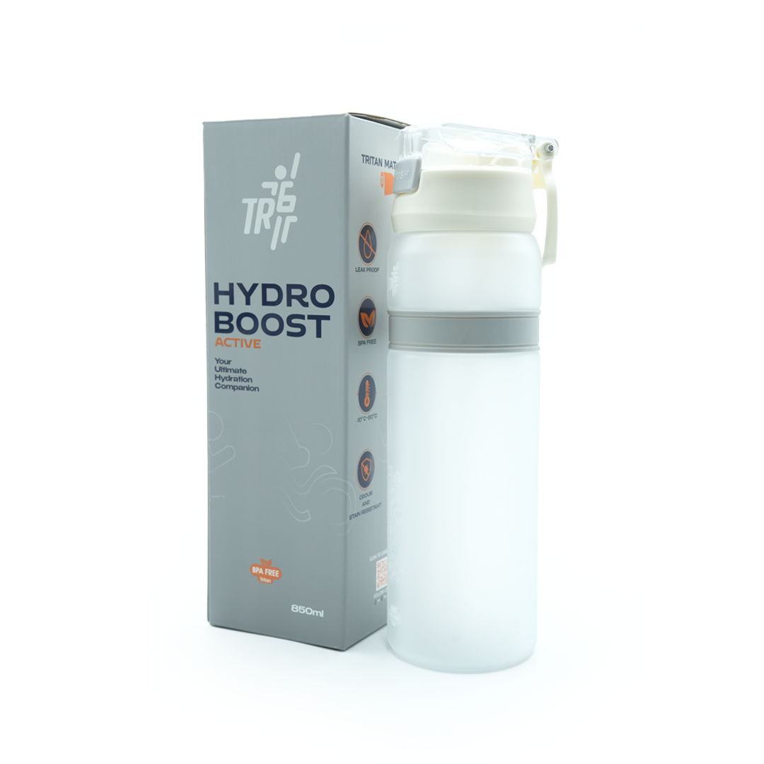TR6 Hydro Boost Active Water Bottle | Frosted Tritan | BPA-Free | Leak-Proof with Push-Button Lid & Straw | Odor-Resistant, Lightweight, Shatter-Resistant | Eco-Friendly Sports Bottle for Gym, Office & Outdoor Use