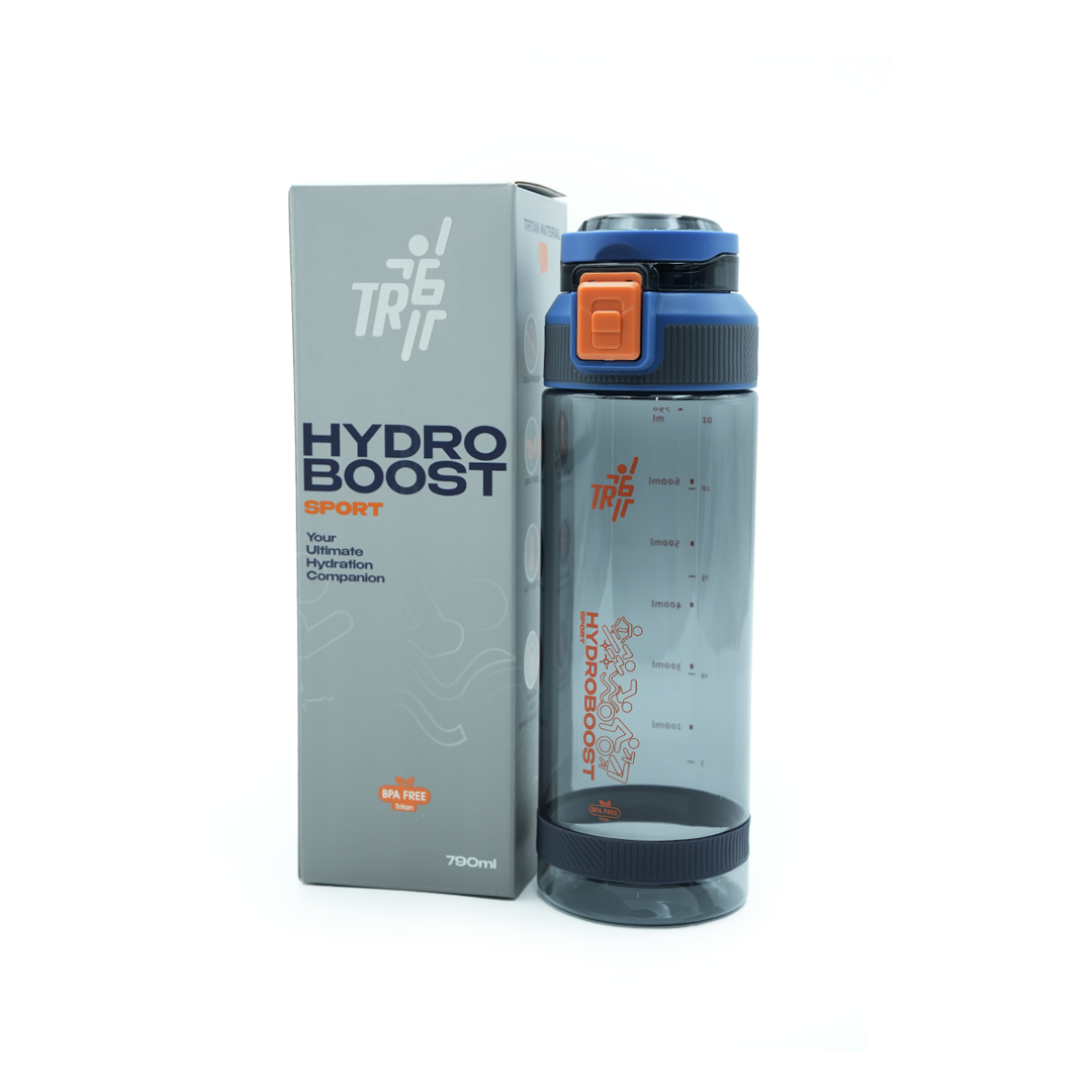 TR6 Hydro Boost Sport Transparent Water Bottle | BPA-Free Tritan Plastic | Leak-Proof with Flip Lock Lid | Shatter & Odor Resistant | Lightweight, Eco-Friendly Sports Bottle for Gym, School, Office & Outdoor Use