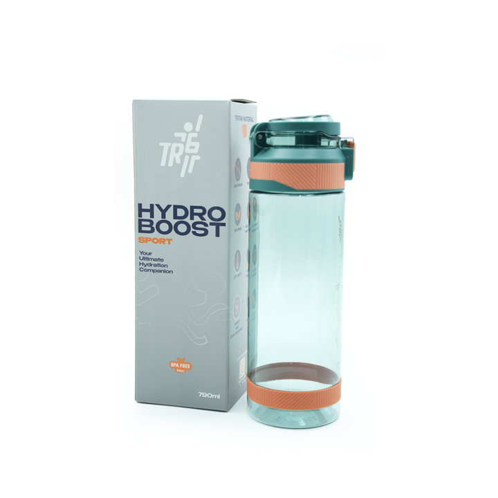 TR6 Hydro Boost Sport Transparent Water Bottle | BPA-Free Tritan Plastic | Leak-Proof with Flip Lock Lid | Shatter & Odor Resistant | Lightweight, Eco-Friendly Sports Bottle for Gym, School, Office & Outdoor Use