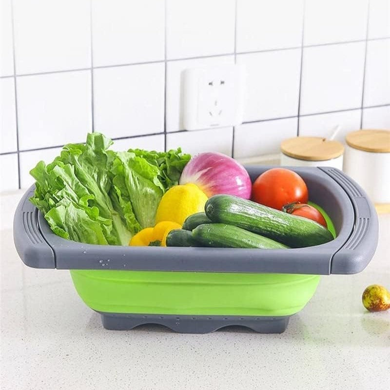 Collapsible Colander with Extendable Handles