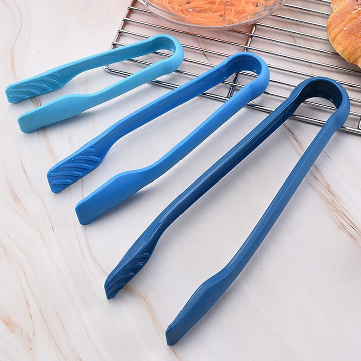 BERAM Plastic Kitchen Tongs Set of 3 Food Serving and BBQ Tongs for Bread Salad Fruit Buffet and Grilling Durable BPA Free Reusable Utility Tongs for Home Party and Daily Use