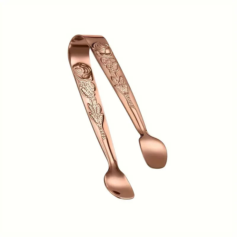 Sugar Tongs with Rose Design