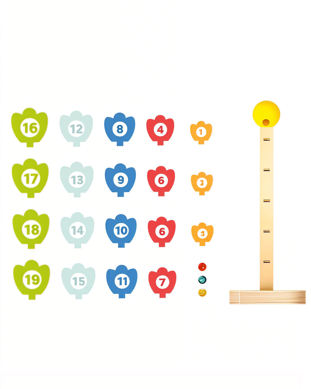 Playtive Musical Marble Tree – 23-Piece Wooden Sound Tree Toy for Kids Ages 3+ | Interactive Klangbaum with Colorful Leaves & Melodic Sound | STEM Learning Montessori Toy | Real Wood Construction | Easy Assembly | TÜV Certified | Fun & Educational