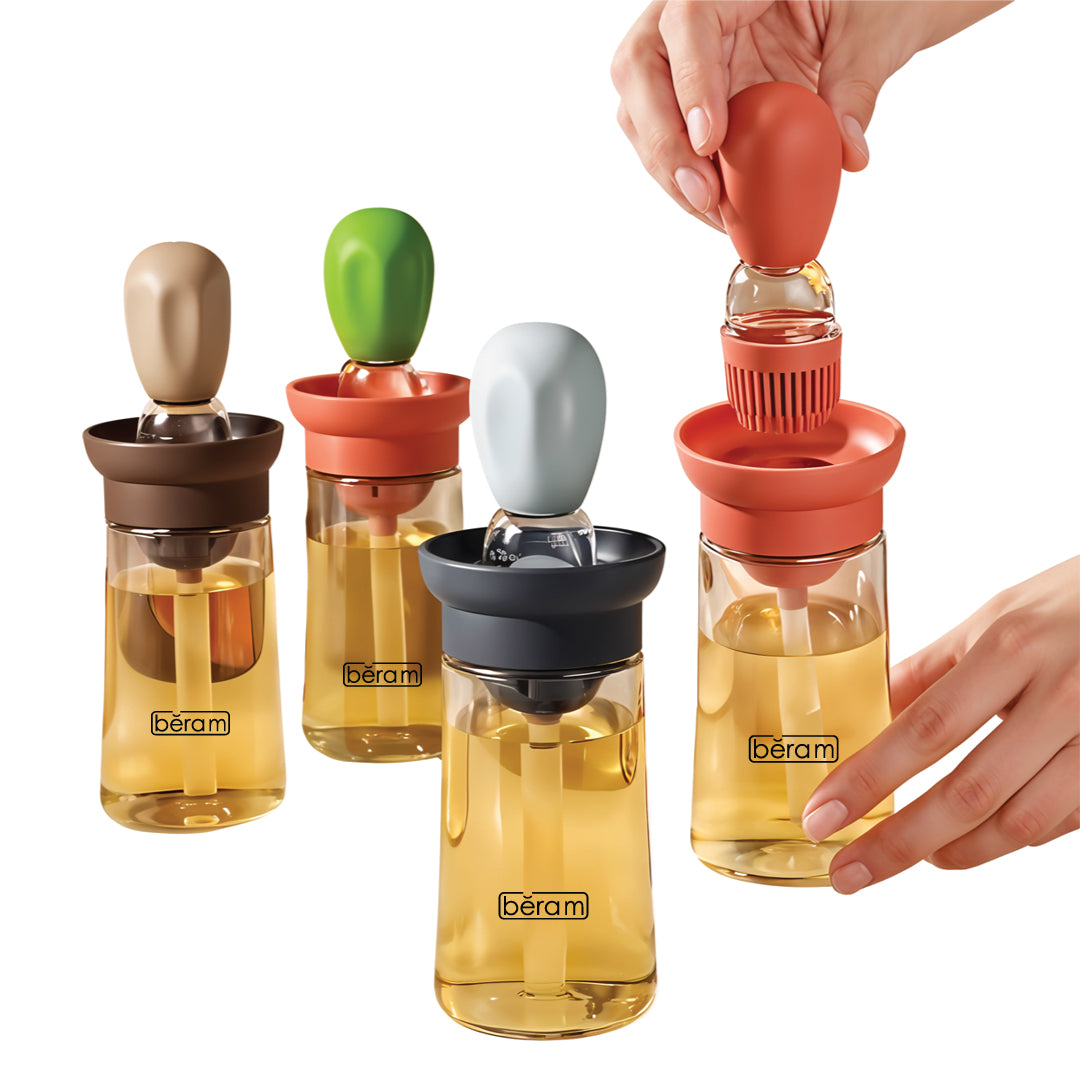 Oil Dispenser Bottle with Basting Brush