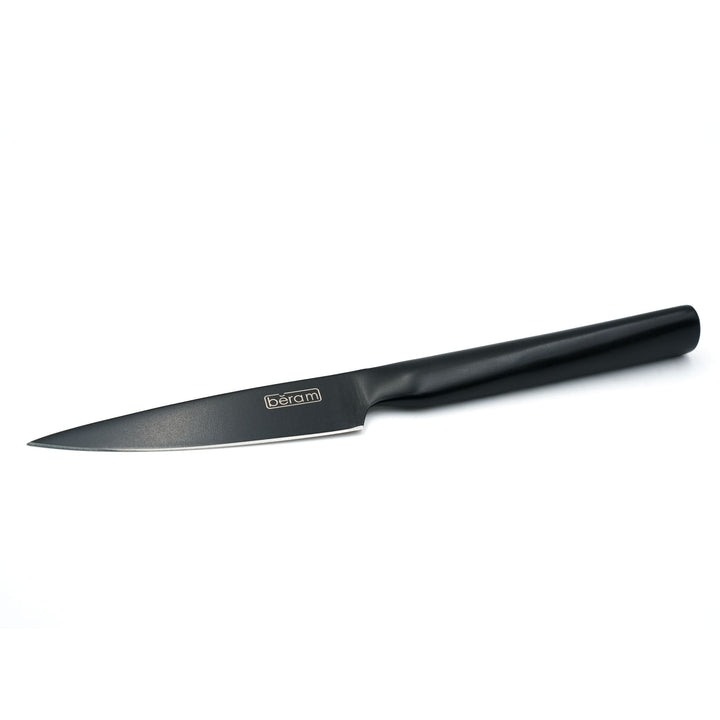 BERAM 3.5 Inch Paring Knife Black Oxide Coated 3CRStainless Steel Blade with SS430 Handle Non-Stick Scratch-Resistant Precision Knife for Peeling Trimming  Garnishing