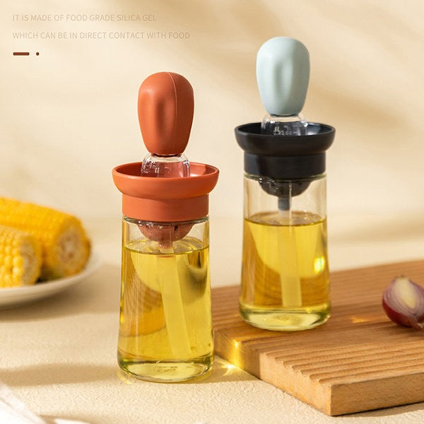 Oil Dispenser Bottle with Basting Brush | Set of 4