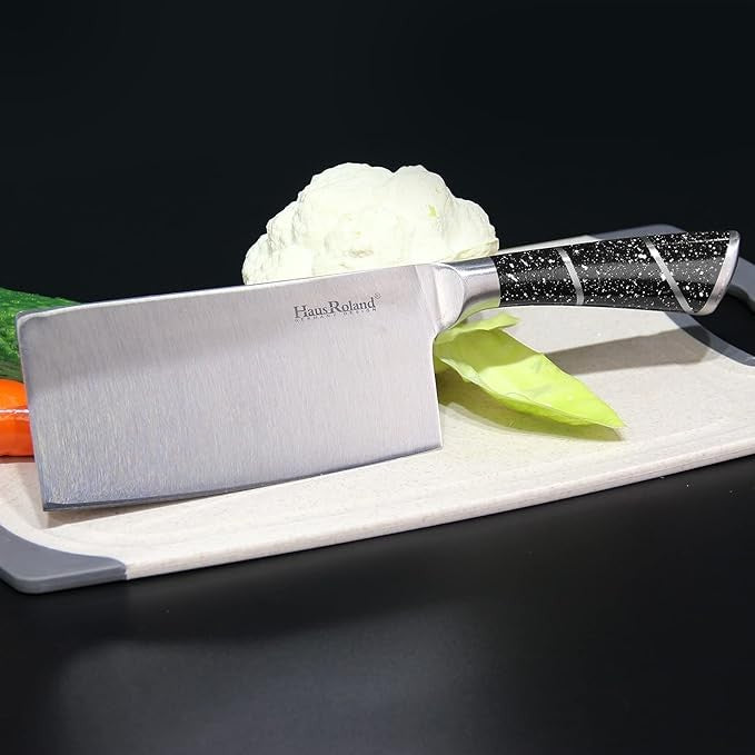 8 Pieces Kitchen Knife & Utensil Set with Steel Handles