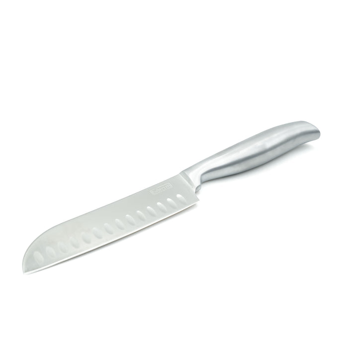 BERAM 5 Inch Santoku Knife with SS430 Hollow  Handle 3CR13 Stainless Steel Blade Garnishing Knives Daily Use Sharp Edge Multipurpose Cooking Knife for Chopping Slicing Mincing