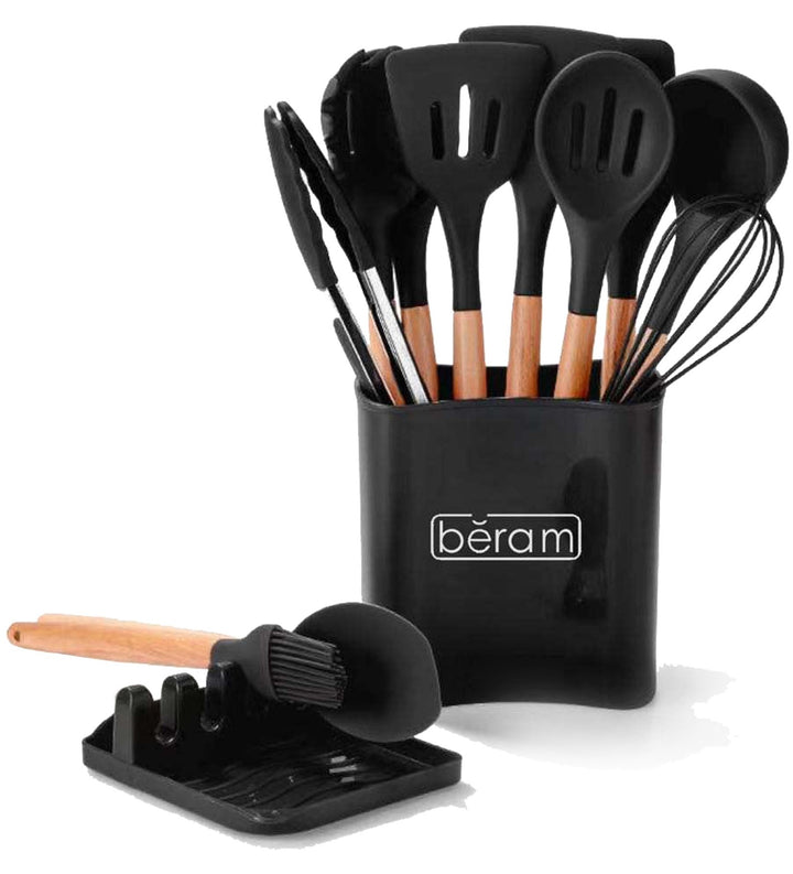 13 Pieces Cooking Utensils Set with Spatulas, Holder & More