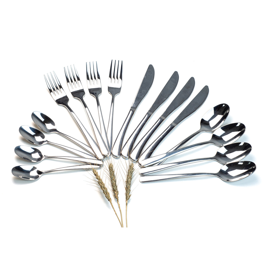Stainless Edge Cutlery Set of 4, 16 & 24