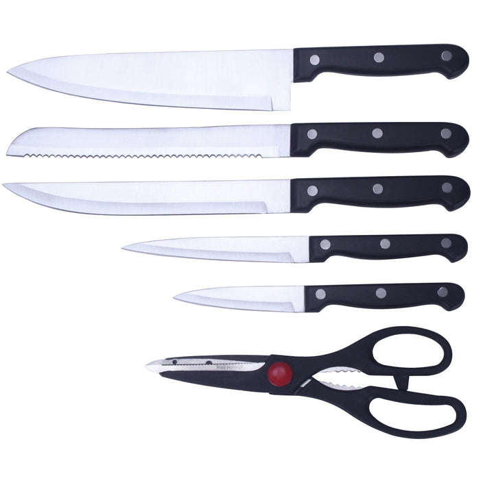 7 Pieces Wooden Block Knife Set