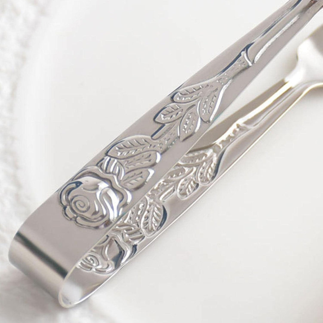 Sugar Tongs with Rose Design