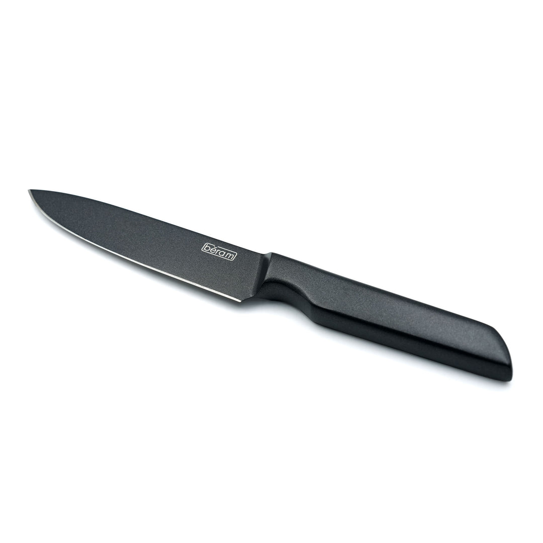 BERAM 5 Inch Utility Knife Titanium Black Coated 3CR13 Stainless Steel Blade with SS430 Handle  Precision Cutting Tool for Fruits  Vegetables  Meats  Sleek  Durable Kitchen Knife