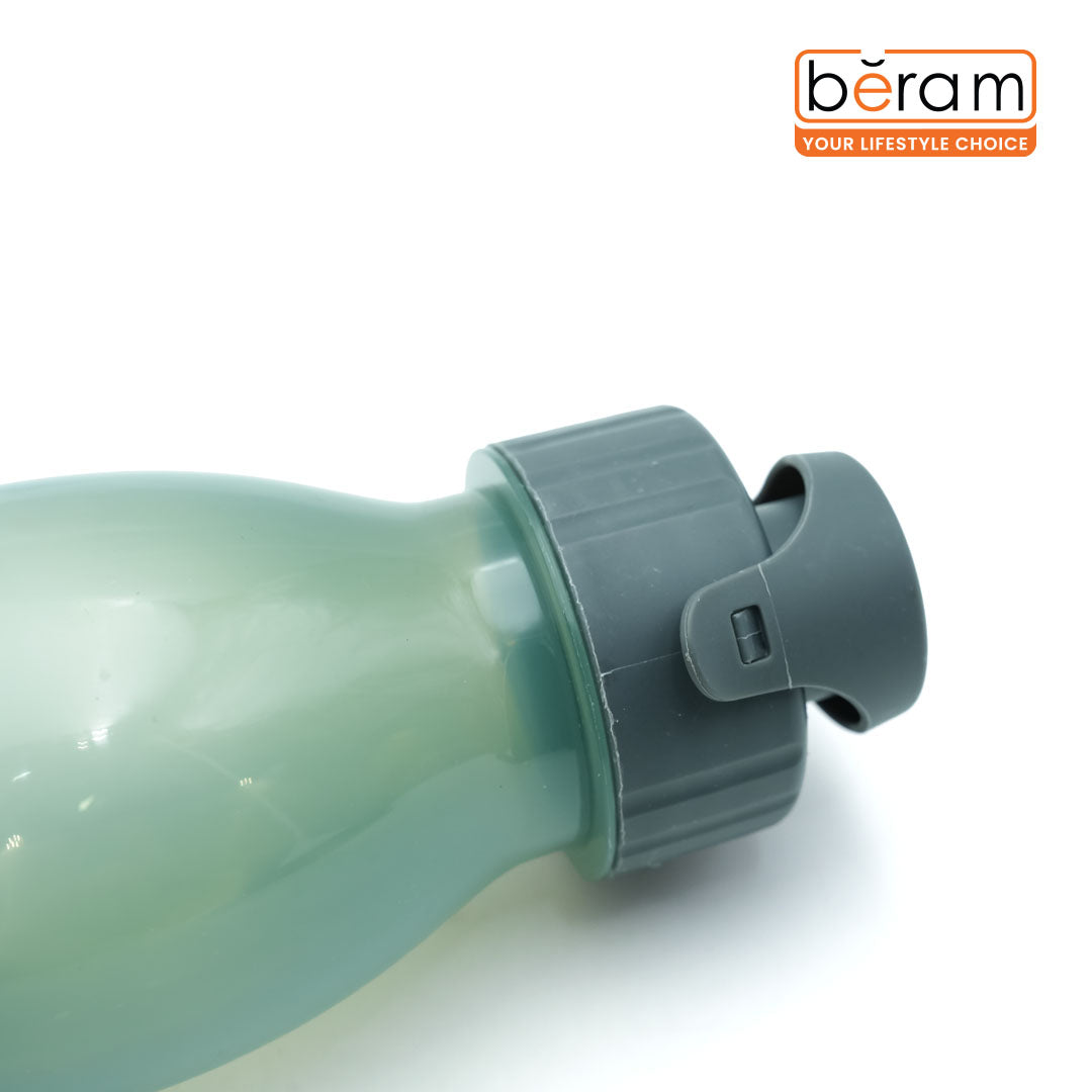 Beram 700ml BPA-Free Water Bottle for Gym, School & Office, Leakproof Flip Cap Sports Bottle for Cold Drinks, Lightweight, Reusable & Travel-Friendly Plastic Bottle, Non-Toxic & Eco-Friendly (Green)