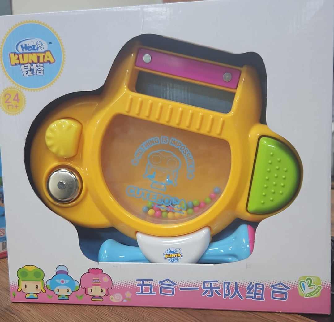 Kidsmart Hezi Kunta 5-in-1 Band – Multifunctional Musical Toy for Kids 24m+, Includes Drum, Tambourine, Rattle, Bell, and Xylophone, Encourages Sensory Development, Rhythm Skills, and Early Musical Exploration