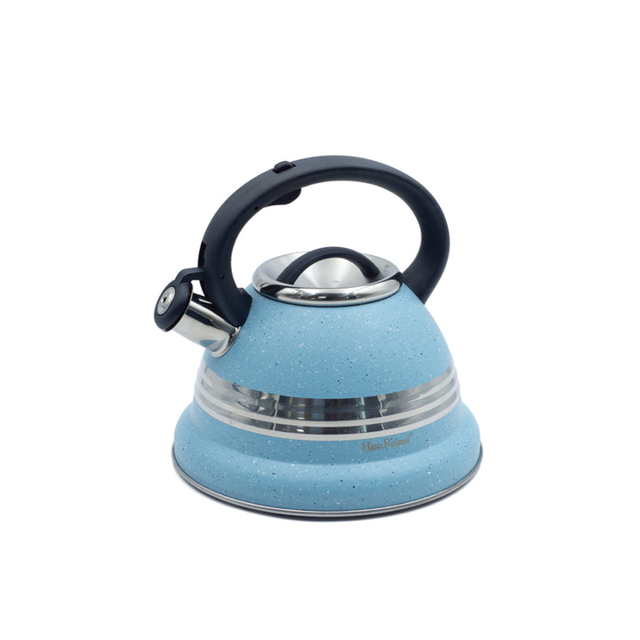 Dotted Whistling Kettle with Single Silver Stripe