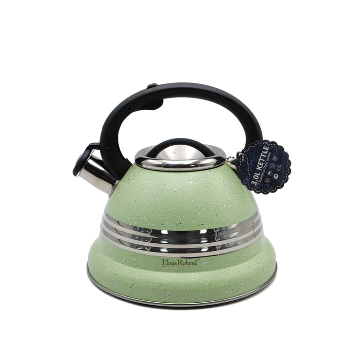 Dotted Whistling Kettle with Single Silver Stripe