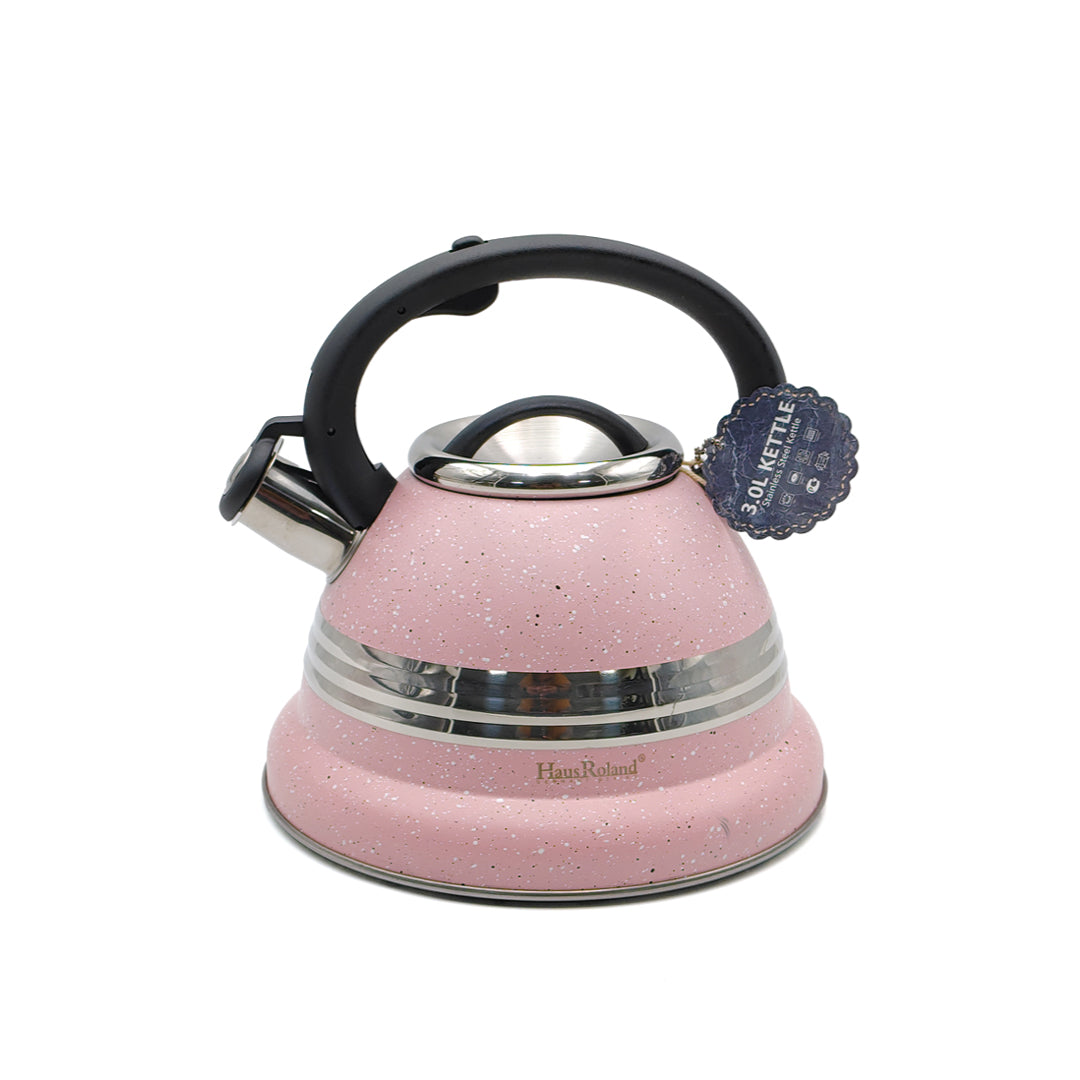 Dotted Whistling Kettle with Single Silver Stripe