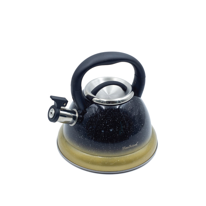 Haus Roland Stainless Steel Tea Kettle, Whistling Teapot, 3.5L Capacity, Suitable for Induction, Gas Stove, Construction, Glitter Finish, Fast Boiling Kitchen Utensil