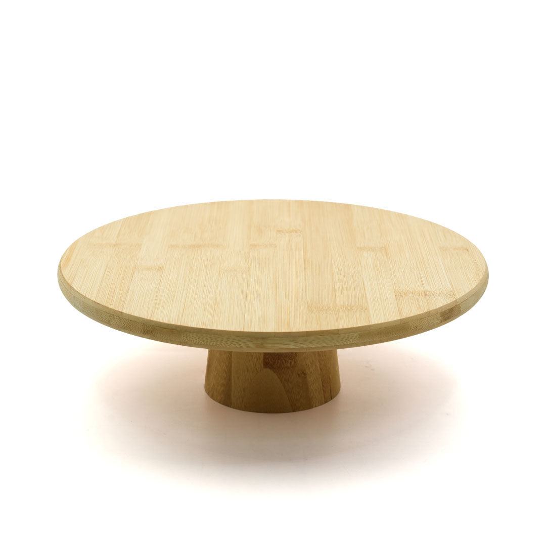 Beram Bamboo Serving Tray 30cm Round for Dining Table Cheese Board Snack Platter Charcuterie Server Kitchen Party Display Eco Friendly Bamboo Stand Pizza Dessert Fruits