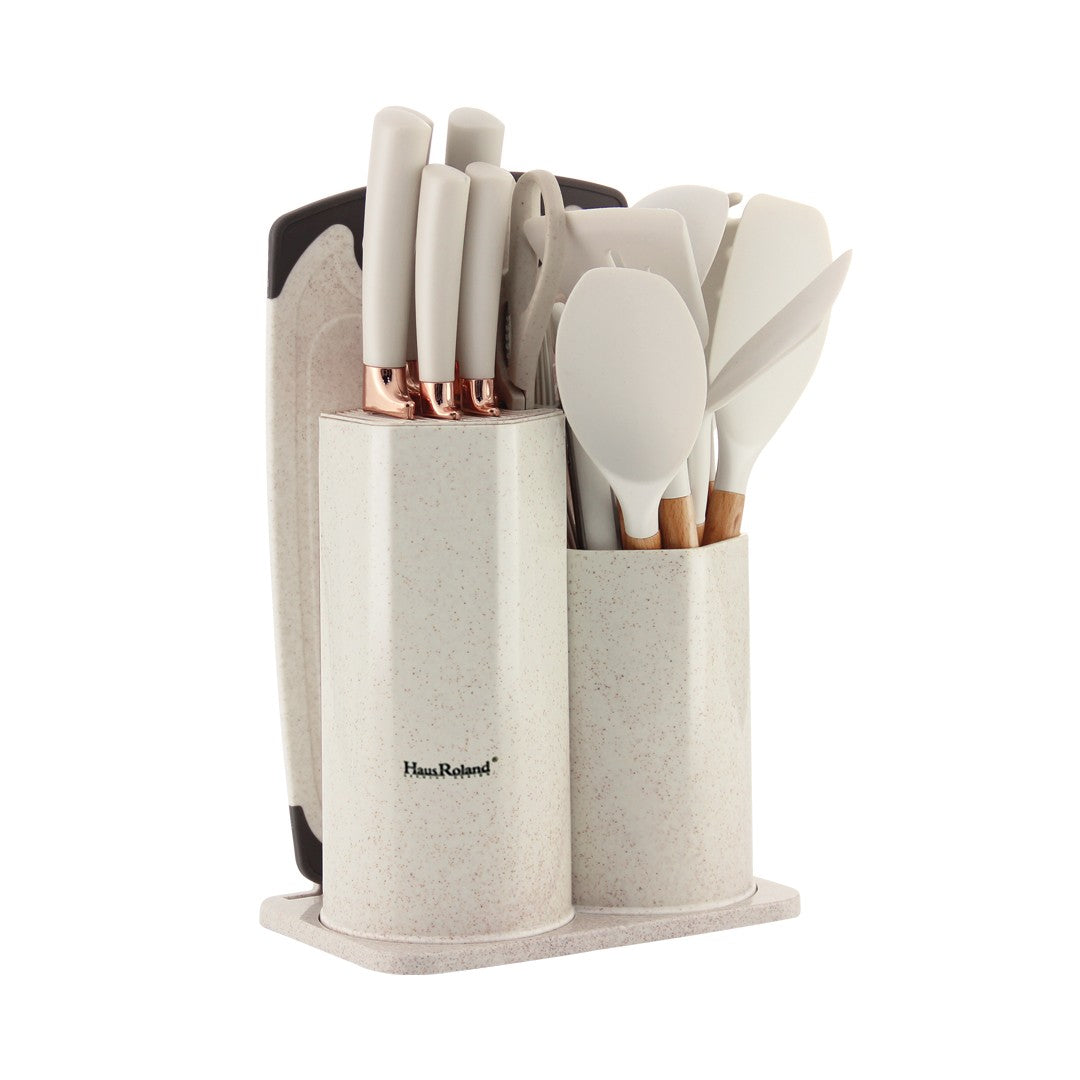 19 Pieces Kitchen Knife & Utensil Set