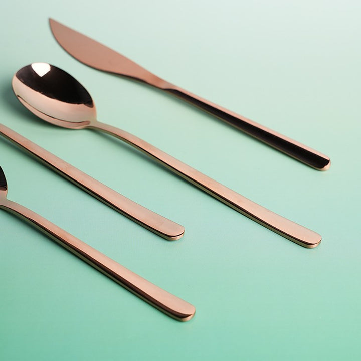 Dazzle Dine Copper Cutlery Set of 4, 16 & 24