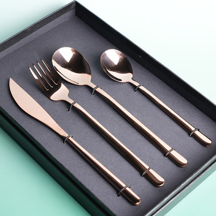 Dazzle Dine Copper Cutlery Set of 4, 16 & 24