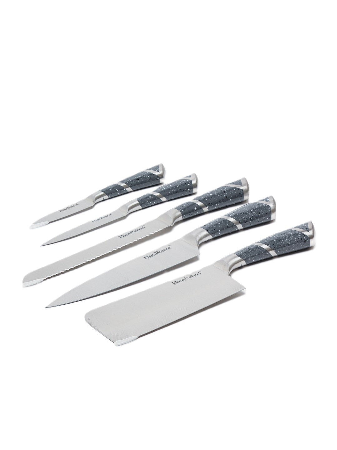 8 Pieces Kitchen Knife & Utensil Set with Steel Handles