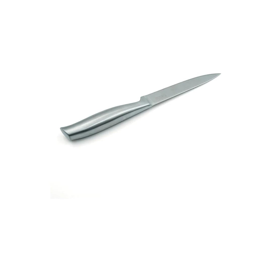 BERAM 5 Inch Utility Knife, High Carbon Stainless Steel Blade with Hollow Stainless Steel Handle, Precision Cutting Tool for Fruits, Vegetables, and Meats, Sleek and Durable Kitchen Essential